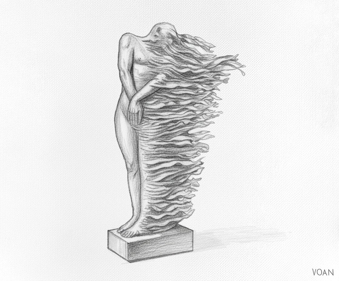 Abstract sculpture detail by VOAN